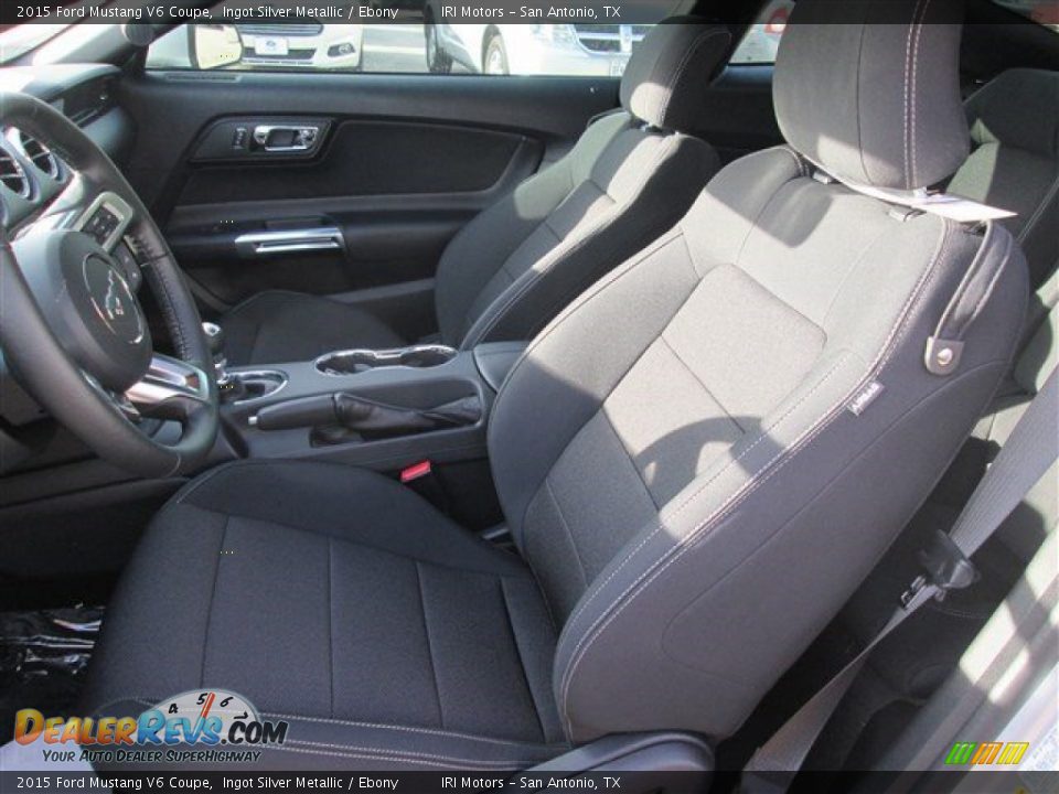 Front Seat of 2015 Ford Mustang V6 Coupe Photo #19