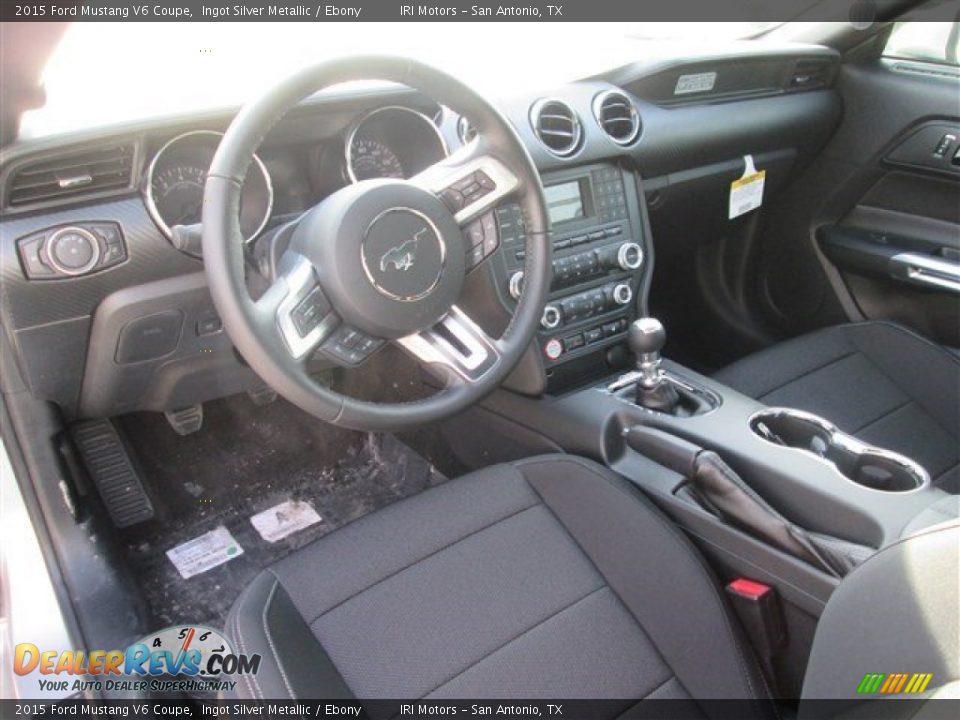Ebony Interior - 2015 Ford Mustang V6 Coupe Photo #21