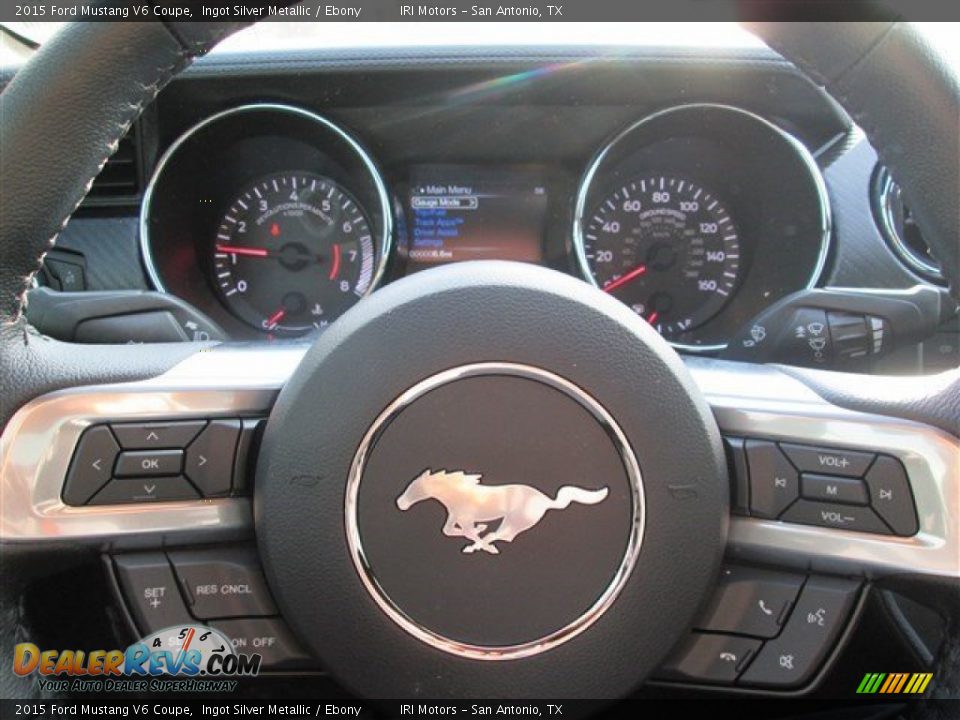 2015 Ford Mustang V6 Coupe Ingot Silver Metallic / Ebony Photo #24