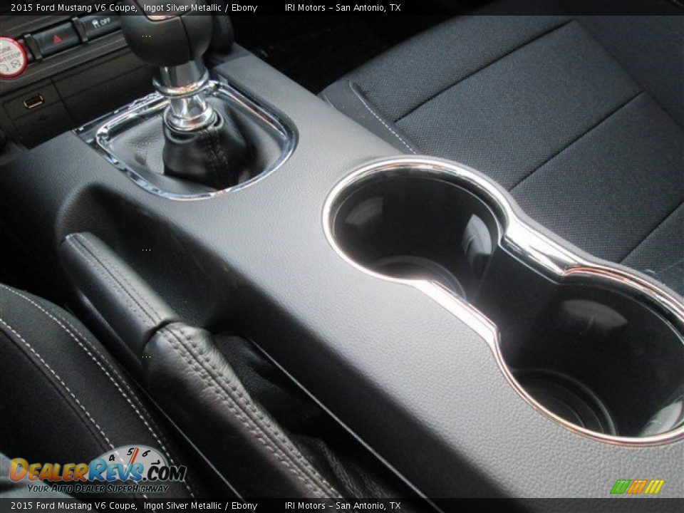 2015 Ford Mustang V6 Coupe Ingot Silver Metallic / Ebony Photo #35