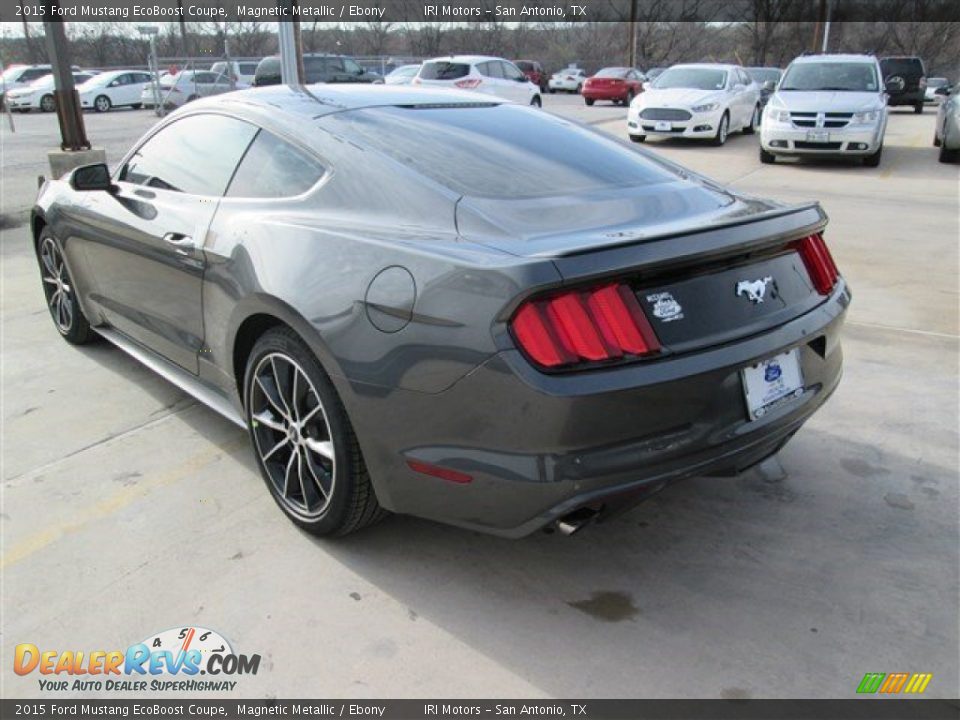 2015 Ford Mustang EcoBoost Coupe Magnetic Metallic / Ebony Photo #10