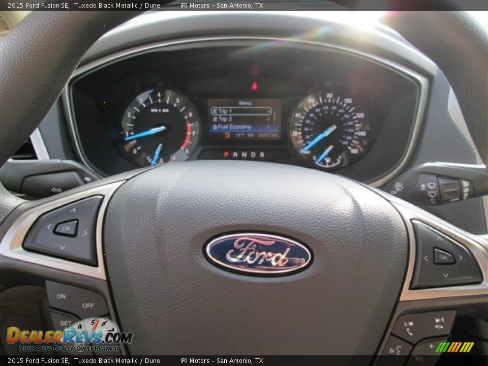 2015 Ford Fusion SE Tuxedo Black Metallic / Dune Photo #27