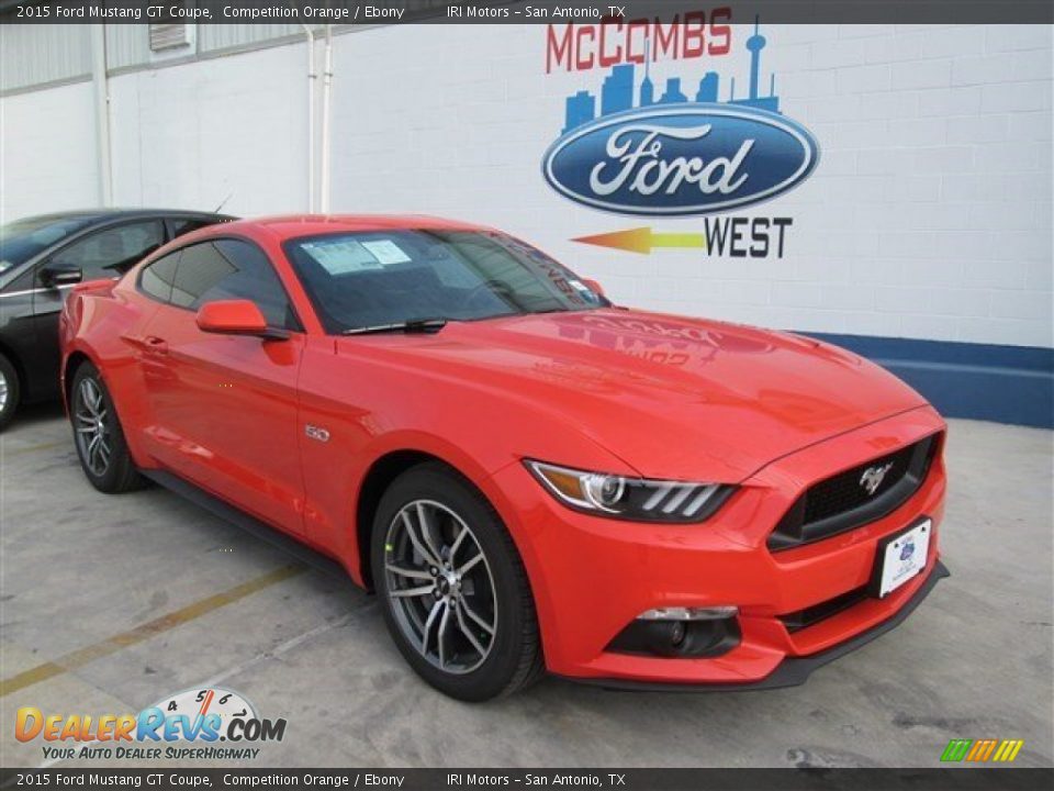2015 Ford Mustang GT Coupe Competition Orange / Ebony Photo #35