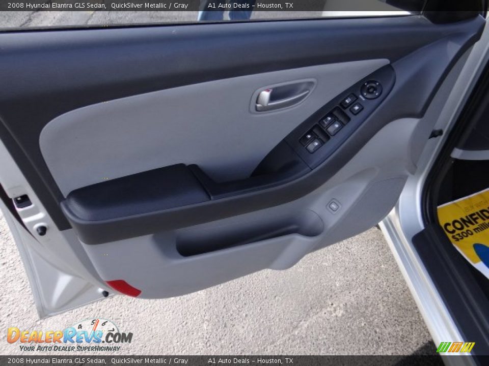 2008 Hyundai Elantra GLS Sedan QuickSilver Metallic / Gray Photo #16