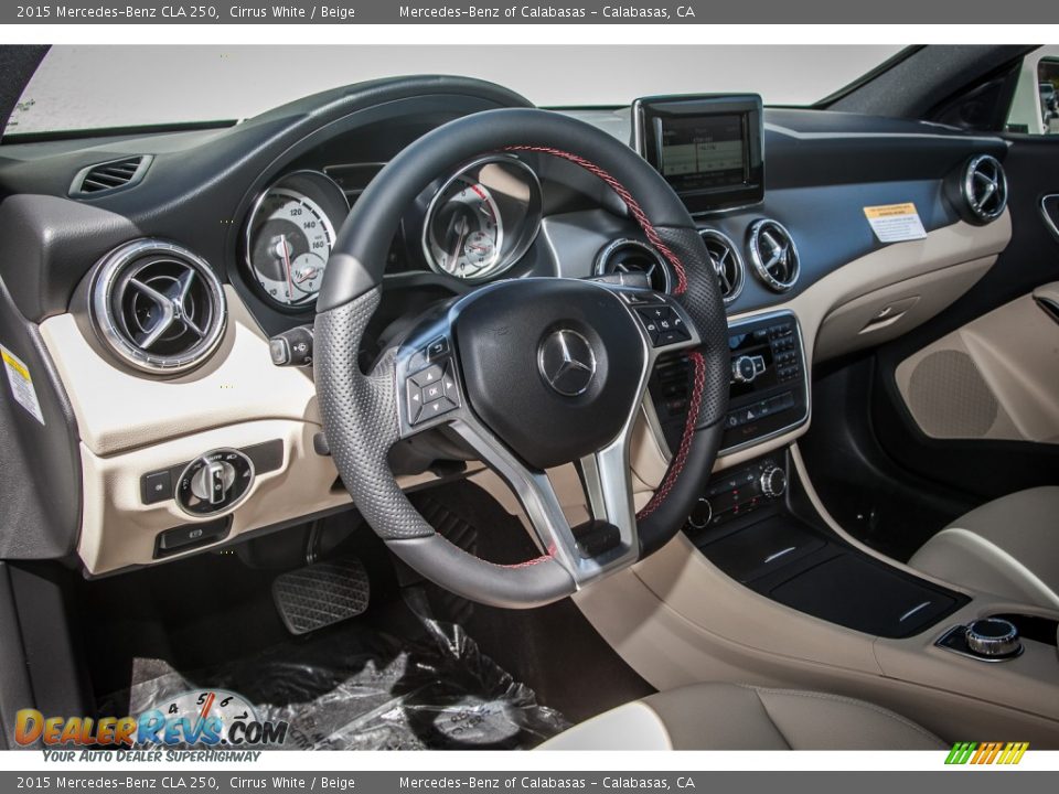 2015 Mercedes-Benz CLA 250 Cirrus White / Beige Photo #5