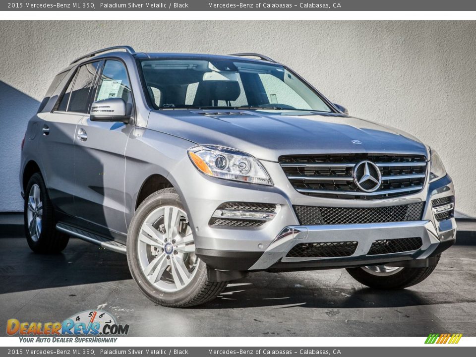 2015 Mercedes-Benz ML 350 Paladium Silver Metallic / Black Photo #2