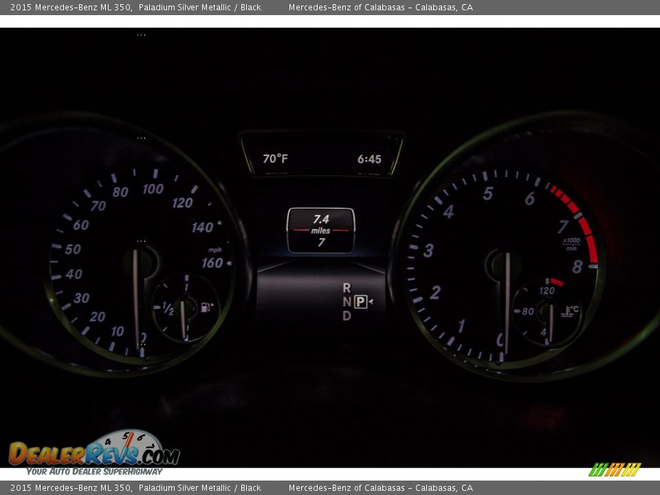 2015 Mercedes-Benz ML 350 Paladium Silver Metallic / Black Photo #6