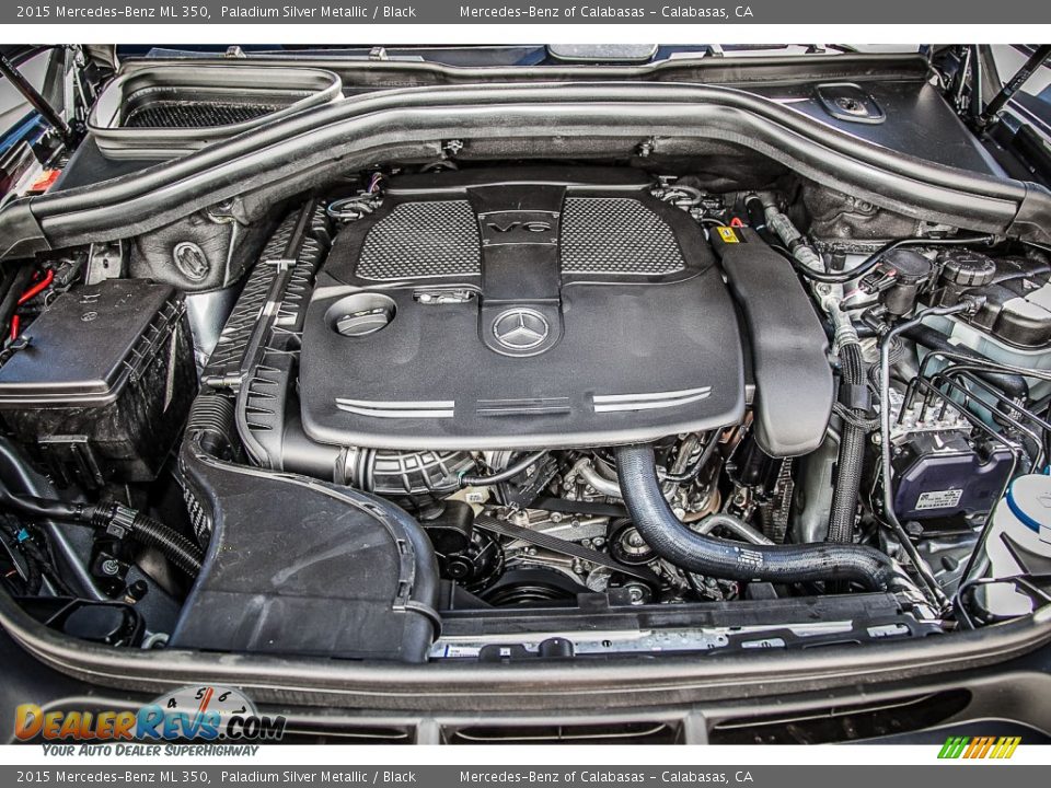 2015 Mercedes-Benz ML 350 Paladium Silver Metallic / Black Photo #9