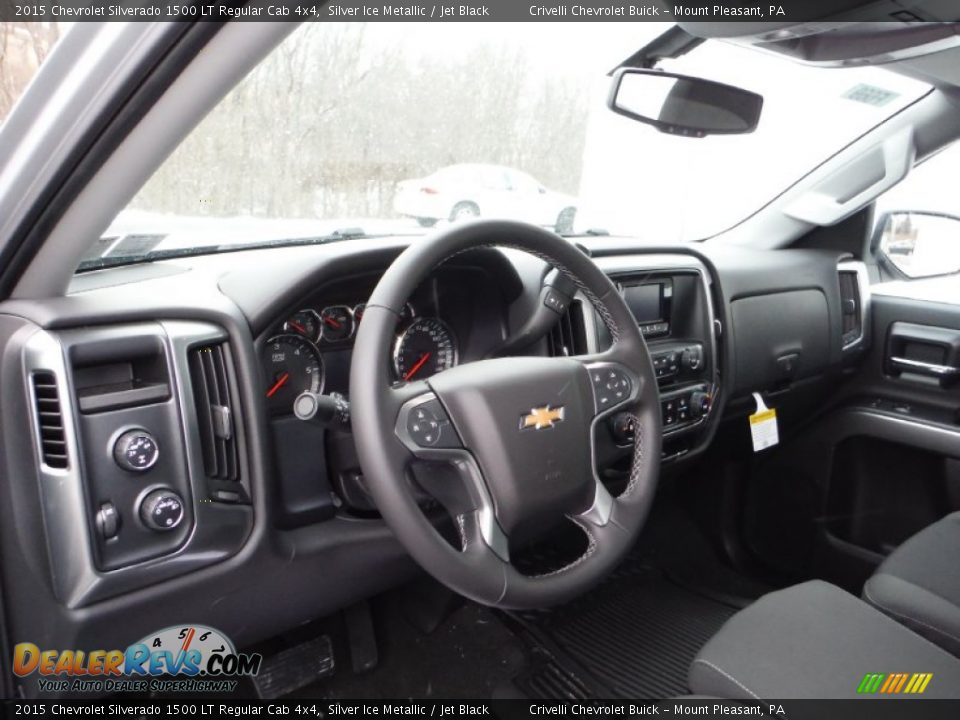 2015 Chevrolet Silverado 1500 LT Regular Cab 4x4 Silver Ice Metallic / Jet Black Photo #9