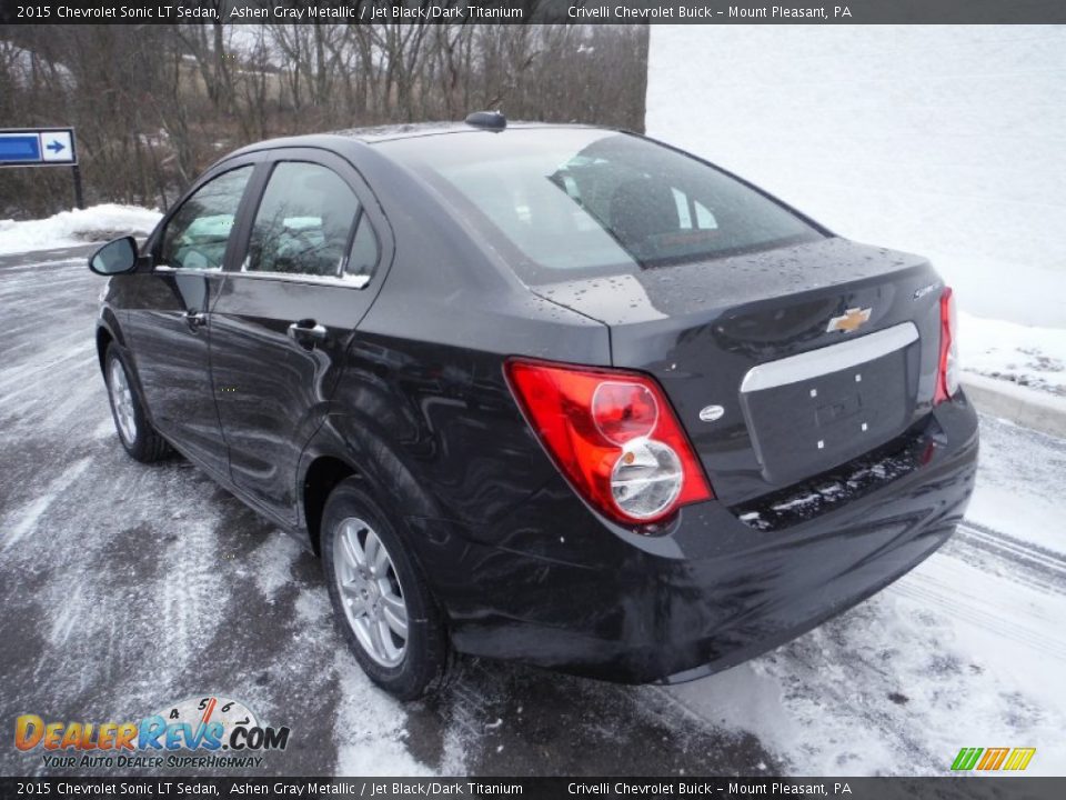 2015 Chevrolet Sonic LT Sedan Ashen Gray Metallic / Jet Black/Dark Titanium Photo #7
