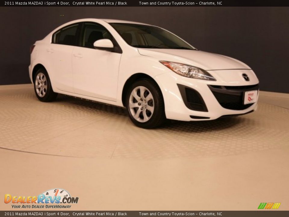 2011 Mazda MAZDA3 i Sport 4 Door Crystal White Pearl Mica / Black Photo #4