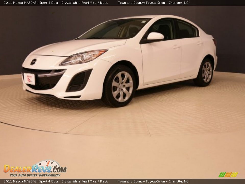 2011 Mazda MAZDA3 i Sport 4 Door Crystal White Pearl Mica / Black Photo #9