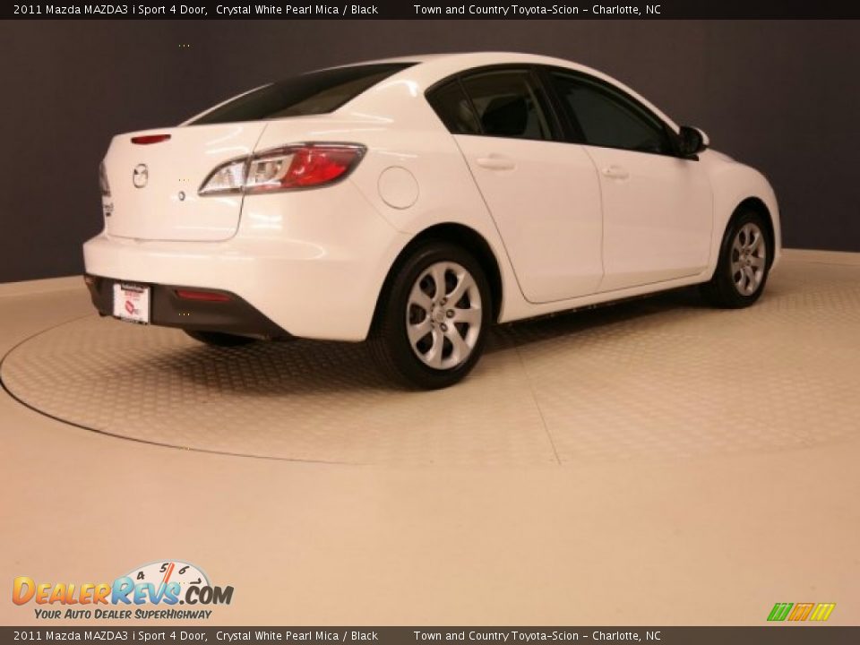 2011 Mazda MAZDA3 i Sport 4 Door Crystal White Pearl Mica / Black Photo #12