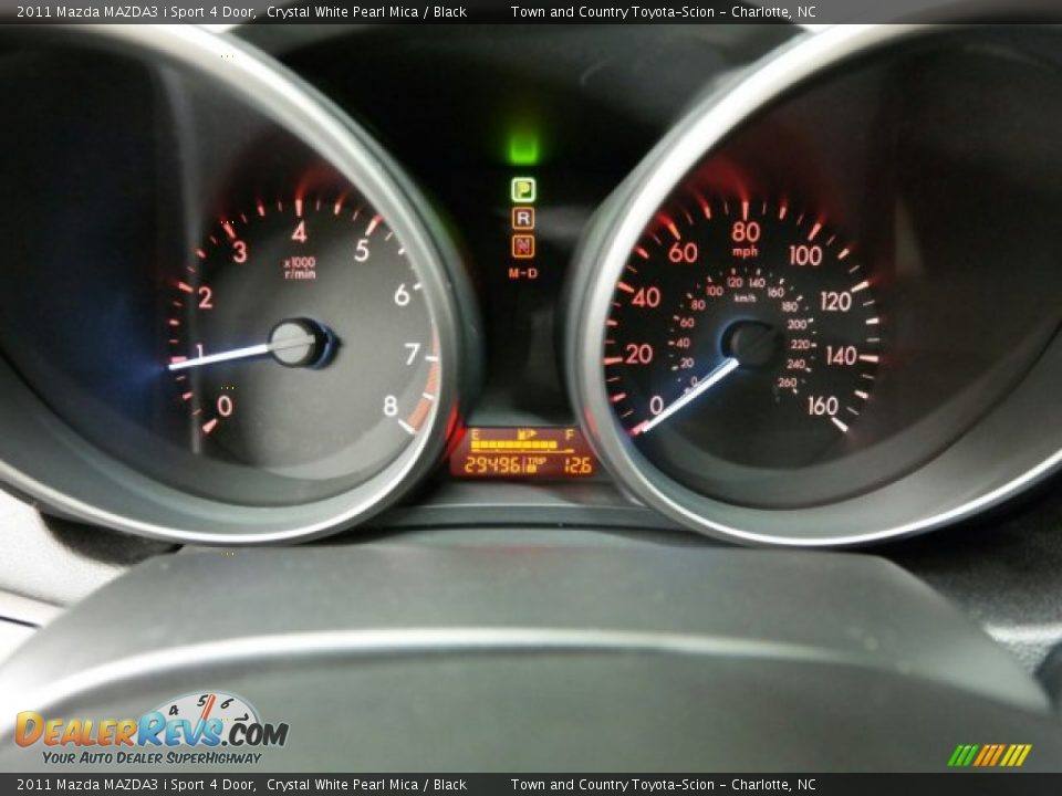 2011 Mazda MAZDA3 i Sport 4 Door Crystal White Pearl Mica / Black Photo #18