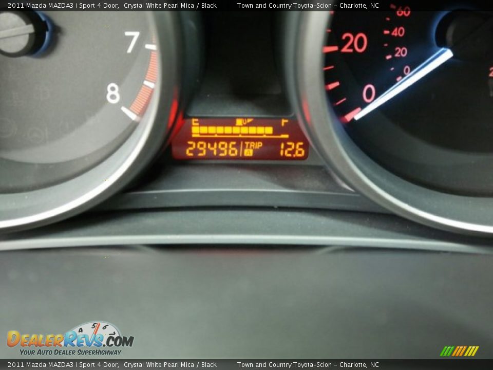 2011 Mazda MAZDA3 i Sport 4 Door Crystal White Pearl Mica / Black Photo #19