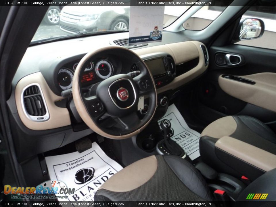 Beige/Grey Interior - 2014 Fiat 500L Lounge Photo #6