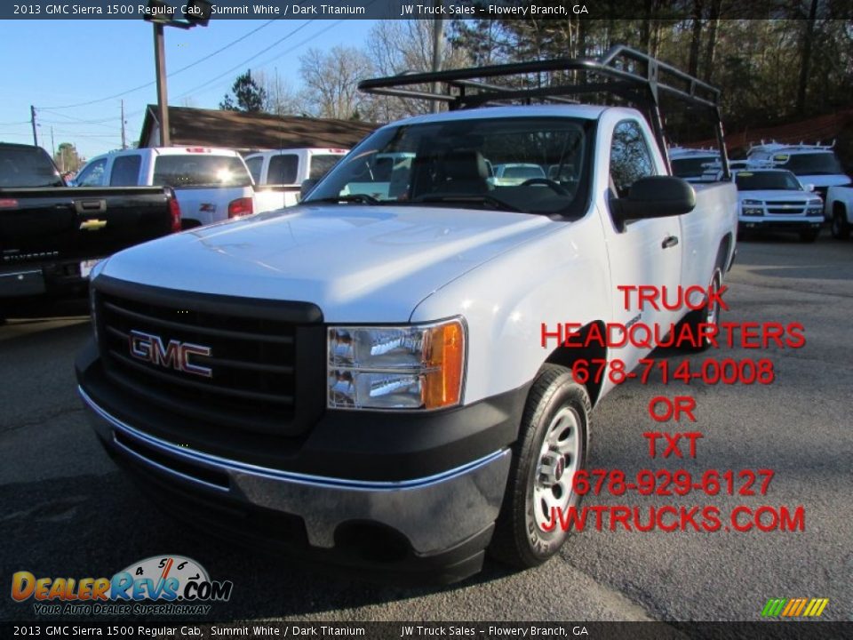 2013 GMC Sierra 1500 Regular Cab Summit White / Dark Titanium Photo #1