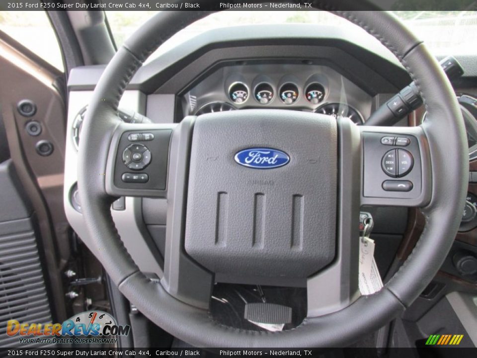 2015 Ford F250 Super Duty Lariat Crew Cab 4x4 Caribou / Black Photo #36