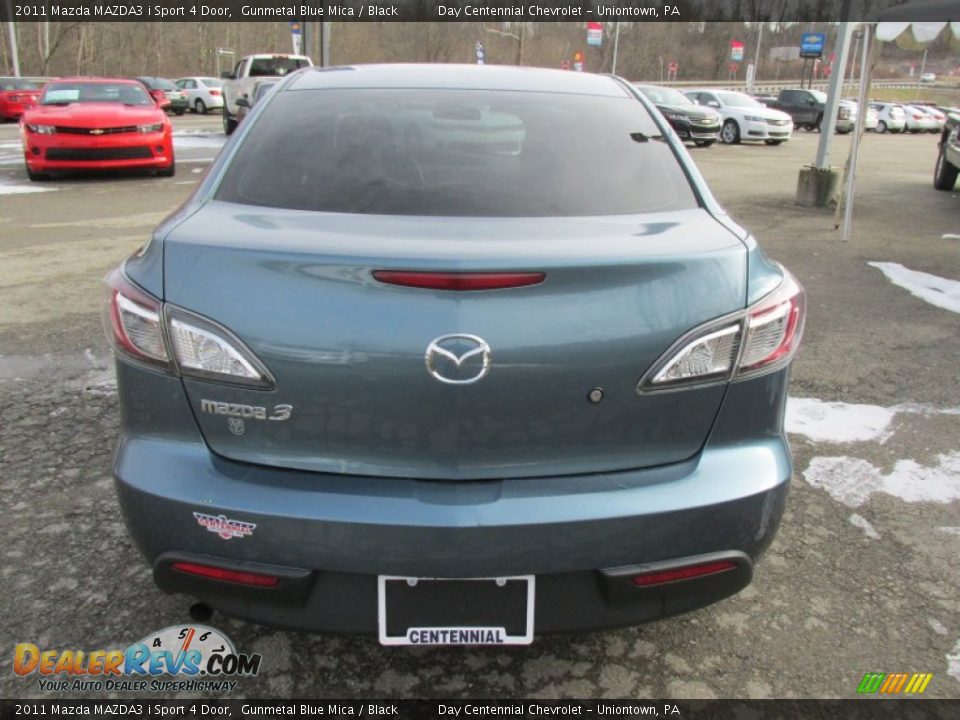 2011 Mazda MAZDA3 i Sport 4 Door Gunmetal Blue Mica / Black Photo #5