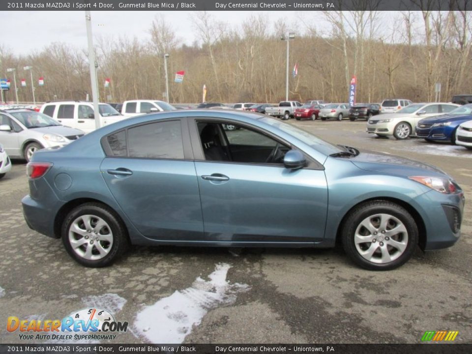 2011 Mazda MAZDA3 i Sport 4 Door Gunmetal Blue Mica / Black Photo #9