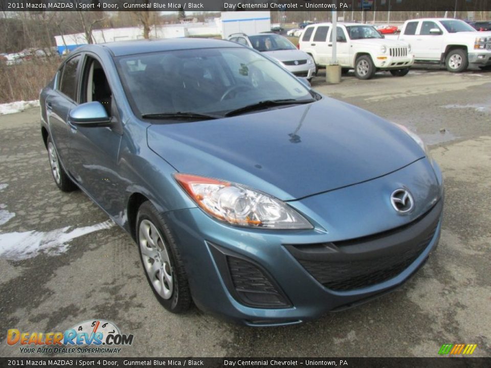 2011 Mazda MAZDA3 i Sport 4 Door Gunmetal Blue Mica / Black Photo #11