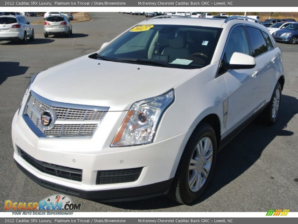 2012 Cadillac SRX Luxury Platinum Ice Tricoat / Shale/Brownstone Photo #2