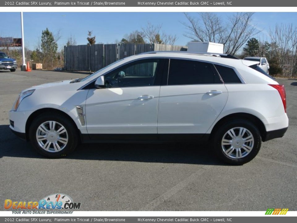 2012 Cadillac SRX Luxury Platinum Ice Tricoat / Shale/Brownstone Photo #3