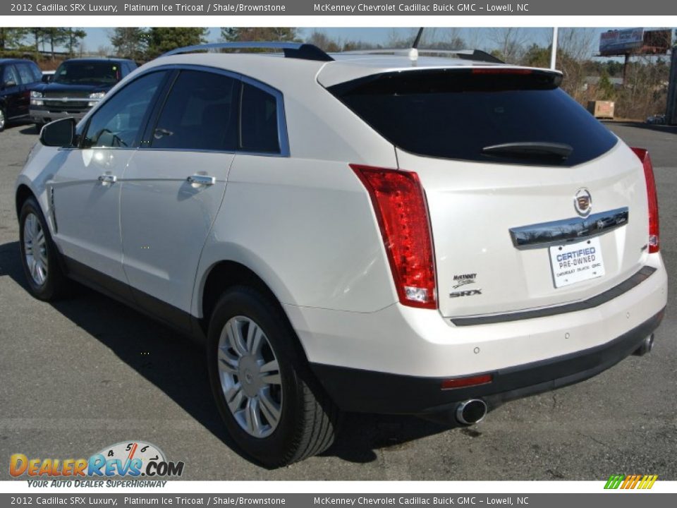 2012 Cadillac SRX Luxury Platinum Ice Tricoat / Shale/Brownstone Photo #4