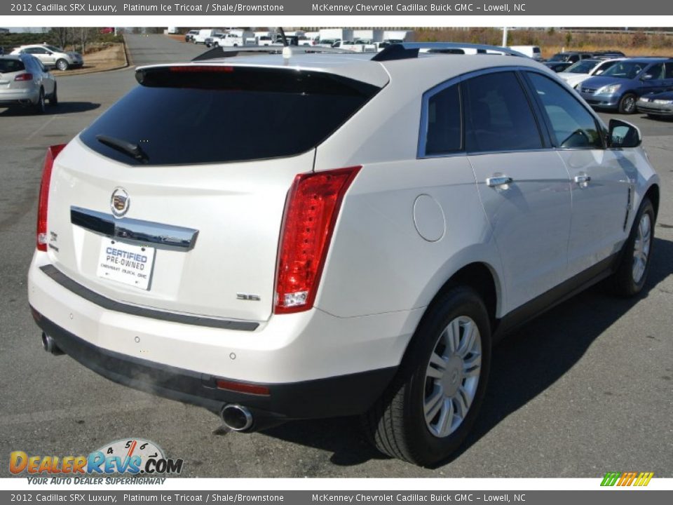 2012 Cadillac SRX Luxury Platinum Ice Tricoat / Shale/Brownstone Photo #5