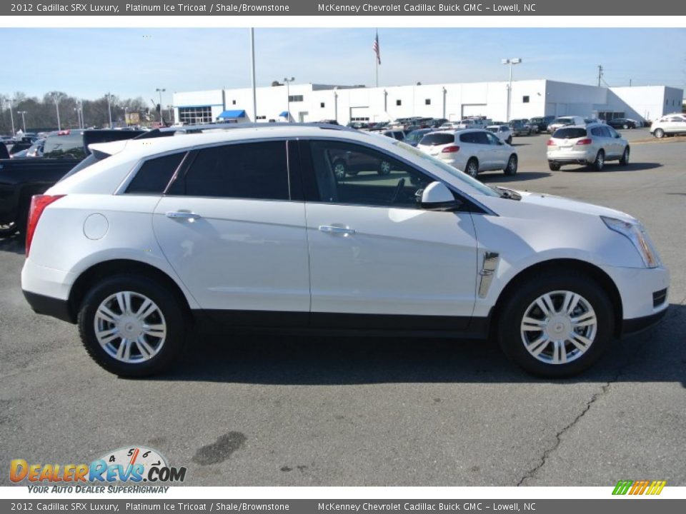 2012 Cadillac SRX Luxury Platinum Ice Tricoat / Shale/Brownstone Photo #6