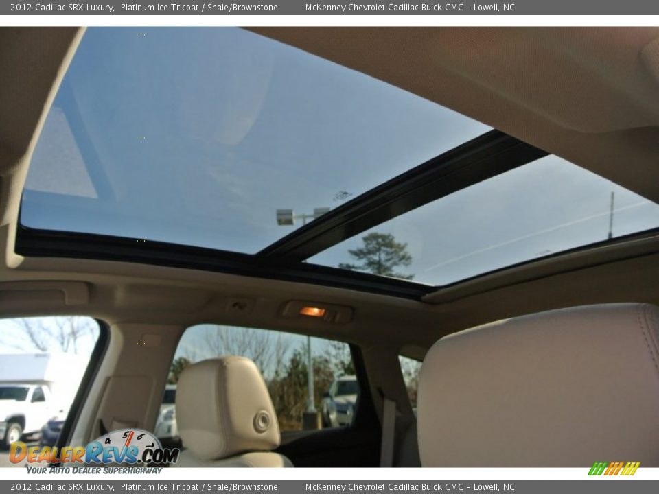 2012 Cadillac SRX Luxury Platinum Ice Tricoat / Shale/Brownstone Photo #12