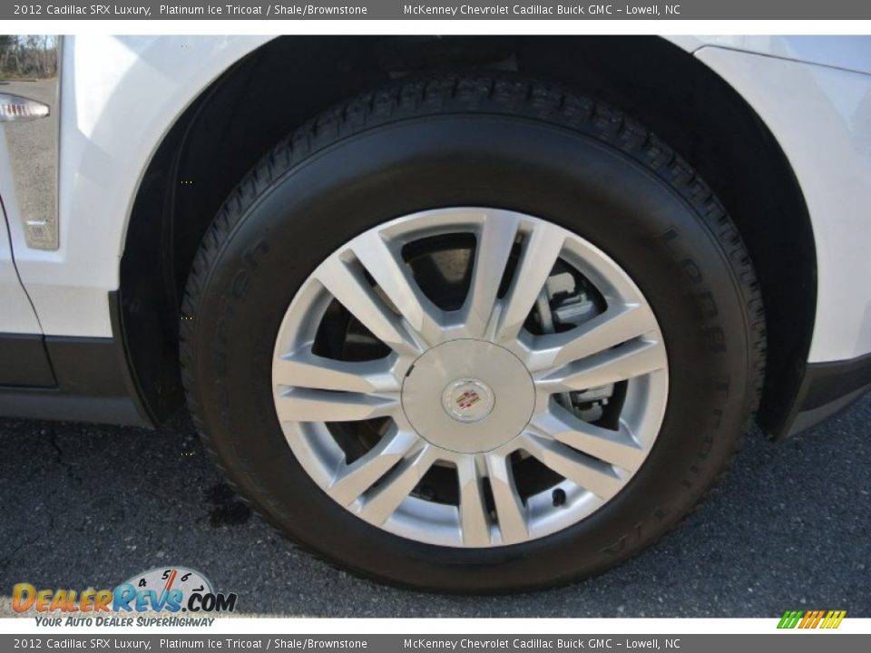 2012 Cadillac SRX Luxury Platinum Ice Tricoat / Shale/Brownstone Photo #27