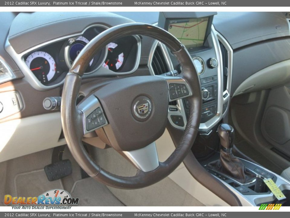 2012 Cadillac SRX Luxury Platinum Ice Tricoat / Shale/Brownstone Photo #29