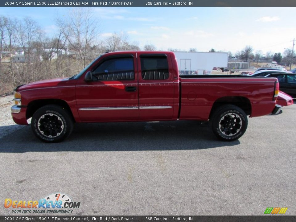 2004 GMC Sierra 1500 SLE Extended Cab 4x4 Fire Red / Dark Pewter Photo #1