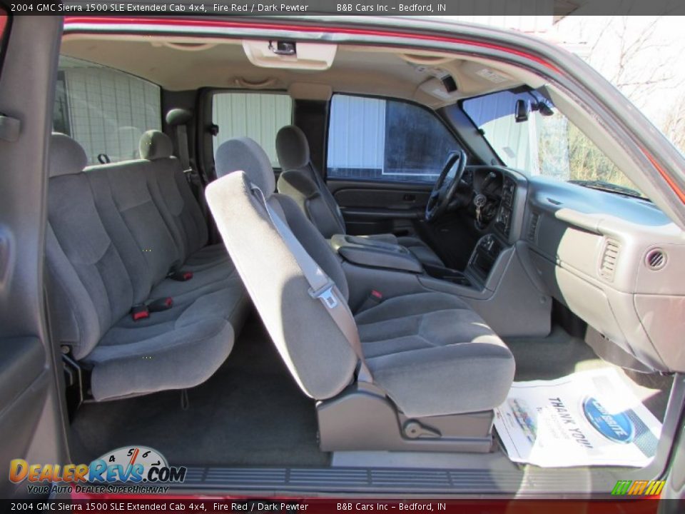 2004 GMC Sierra 1500 SLE Extended Cab 4x4 Fire Red / Dark Pewter Photo #17
