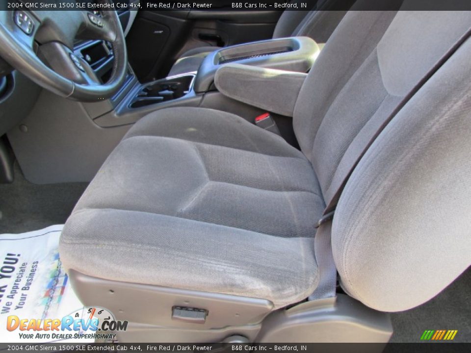2004 GMC Sierra 1500 SLE Extended Cab 4x4 Fire Red / Dark Pewter Photo #26