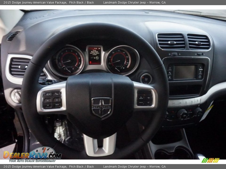 2015 Dodge Journey American Value Package Pitch Black / Black Photo #7