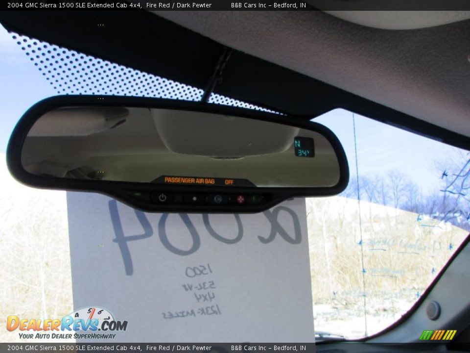 2004 GMC Sierra 1500 SLE Extended Cab 4x4 Fire Red / Dark Pewter Photo #29