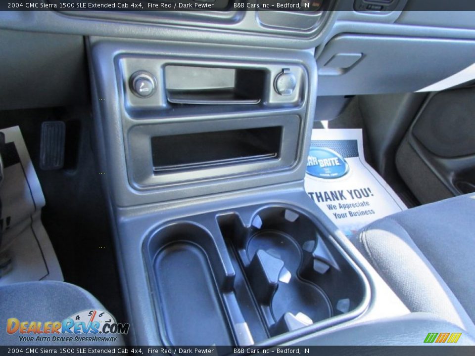2004 GMC Sierra 1500 SLE Extended Cab 4x4 Fire Red / Dark Pewter Photo #31