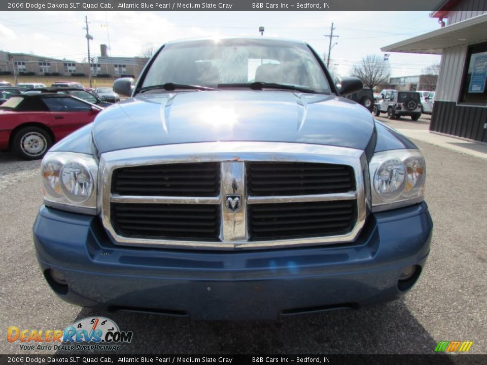 2006 Dodge Dakota SLT Quad Cab Atlantic Blue Pearl / Medium Slate Gray Photo #3