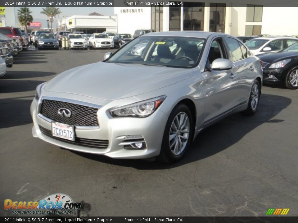 2014 Infiniti Q 50 3.7 Premium Liquid Platinum / Graphite Photo #1