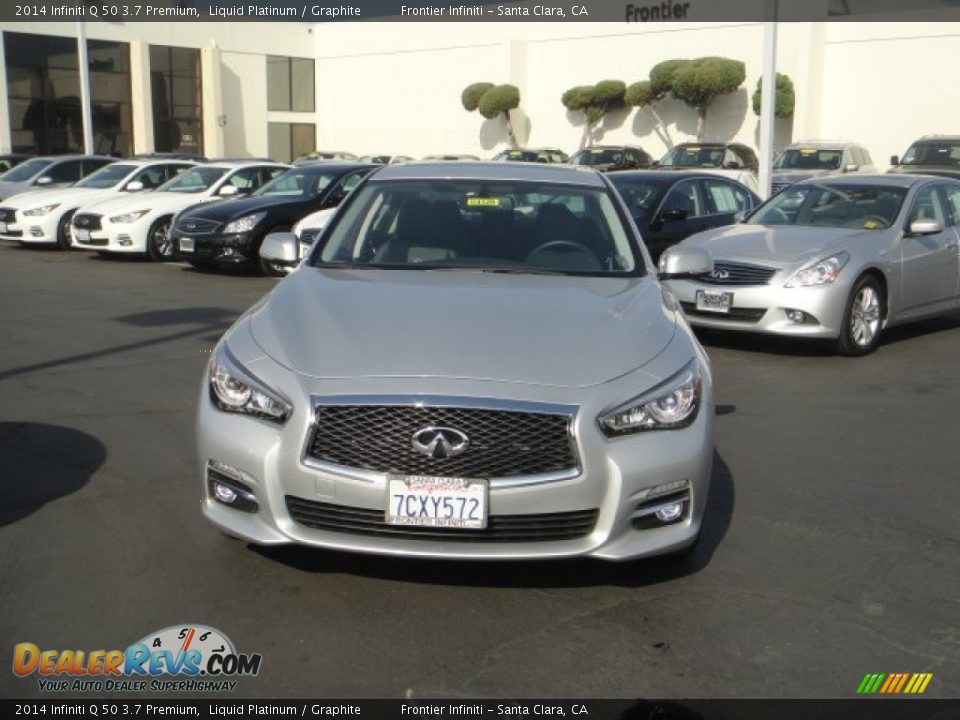 2014 Infiniti Q 50 3.7 Premium Liquid Platinum / Graphite Photo #2