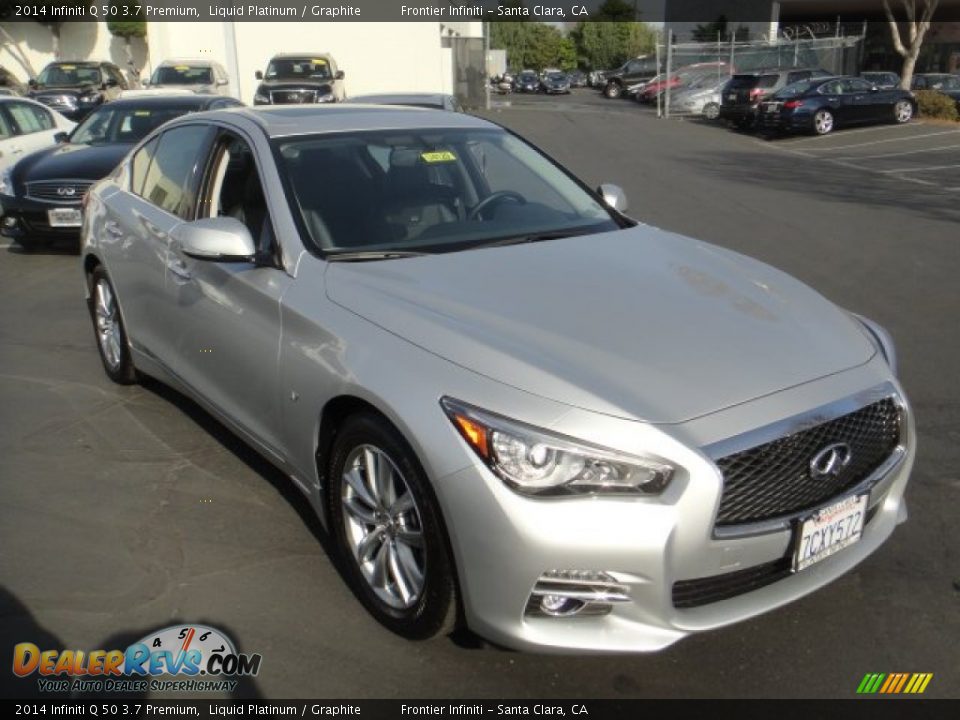 2014 Infiniti Q 50 3.7 Premium Liquid Platinum / Graphite Photo #3