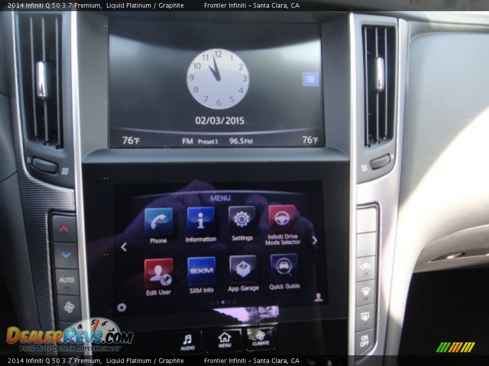 2014 Infiniti Q 50 3.7 Premium Liquid Platinum / Graphite Photo #11
