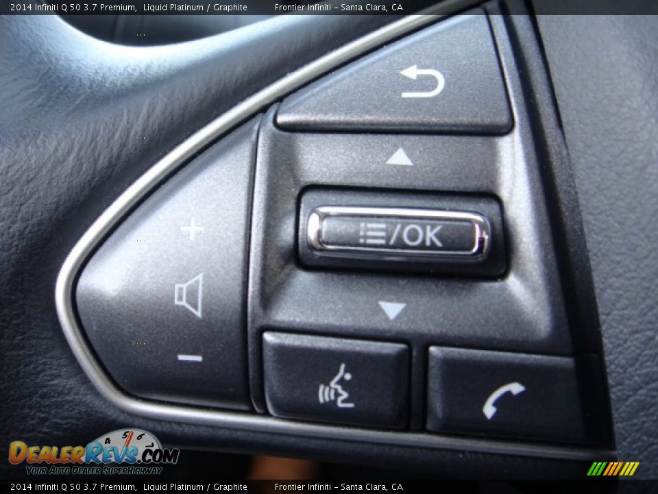 2014 Infiniti Q 50 3.7 Premium Liquid Platinum / Graphite Photo #20