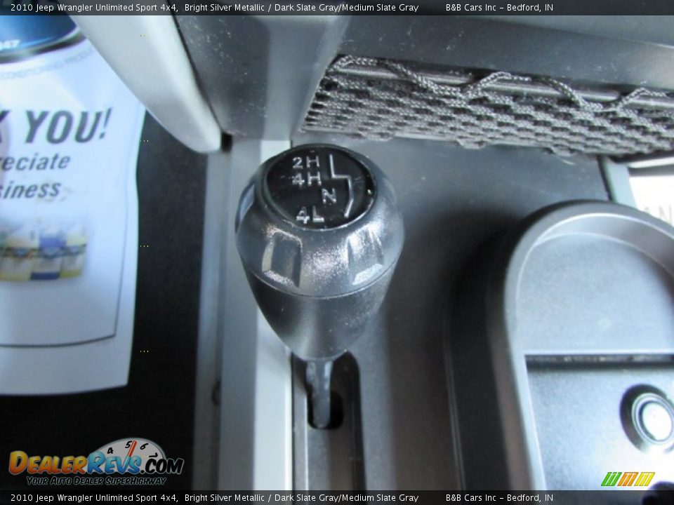 2010 Jeep Wrangler Unlimited Sport 4x4 Bright Silver Metallic / Dark Slate Gray/Medium Slate Gray Photo #31