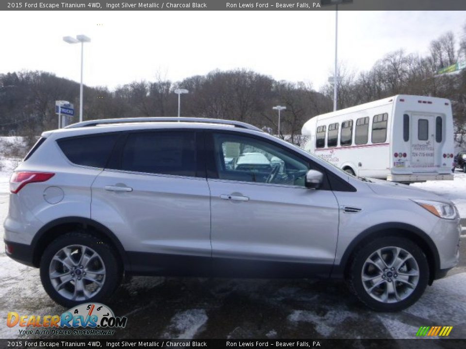 2015 Ford Escape Titanium 4WD Ingot Silver Metallic / Charcoal Black Photo #1