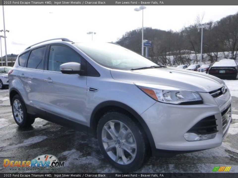 2015 Ford Escape Titanium 4WD Ingot Silver Metallic / Charcoal Black Photo #2