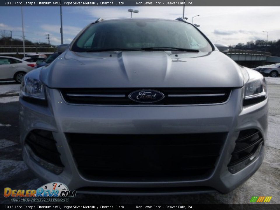 2015 Ford Escape Titanium 4WD Ingot Silver Metallic / Charcoal Black Photo #3
