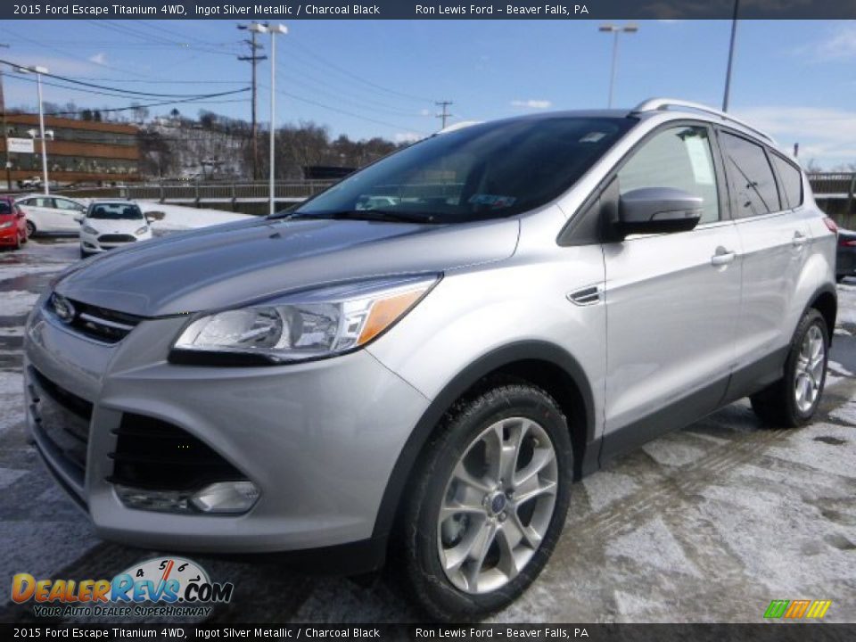 2015 Ford Escape Titanium 4WD Ingot Silver Metallic / Charcoal Black Photo #4